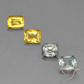 Gemas de Zafiro Multicolor natural de 2.14 ct, Corte Octágono / Esmeralda, VS