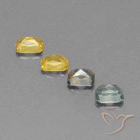 Gemas de Zafiro Multicolor natural de 2.14 ct, Corte Octágono / Esmeralda, VS