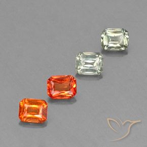 Gemas de Zafiro Multicolor natural de 1.98 ct, corte esmeralda, VS