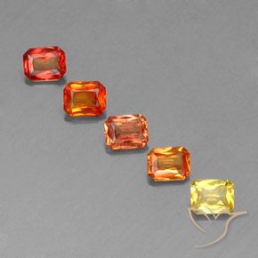 Gemas de Zafiro Multicolor natural de 2.56 ct, Corte Octágono / Esmeralda, VS