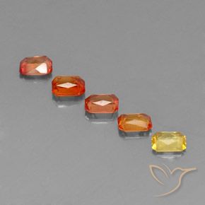 Gemas de Zafiro Multicolor natural de 2.56 ct, Corte Octágono / Esmeralda, VS