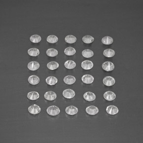 Gemas de zafiro blanco natural de  ct, corte redondo, VVS-VS