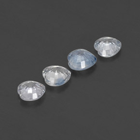 Gemas de zafiro blanco natural de  ct, forma de corazón, VVS-VS