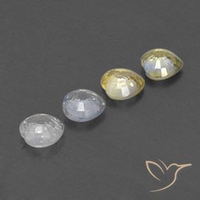 Gemas de Zafiro Multicolor natural de 1.33 ct, Corazón, VVS
