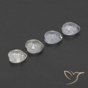 Gemas de Zafiro Blanco cálido natural de 1.26 ct, Corazón, VVS-VS