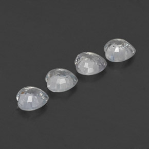 Gemas de zafiro blanco natural de  ct, forma de corazón, VS