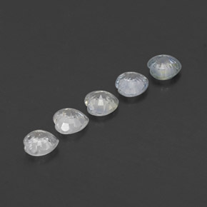 Gemas de zafiro blanco natural de  ct, forma de corazón, VVS-VS