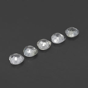 Gemas de zafiro blanco natural de 1,70 ct, forma de corazón, VVS
