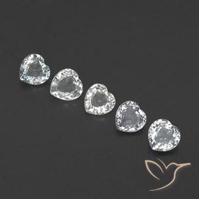 Gemas de Zafiro Blanco azulado natural de 1.87 ct, Corazón, VVS