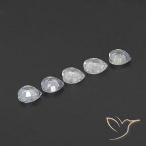 Gemas de Zafiro Blanco azulado natural de 1.87 ct, Corazón, VVS
