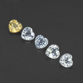 Gemas de zafiro multicolor natural de 1,58 ct, forma de corazón, VS