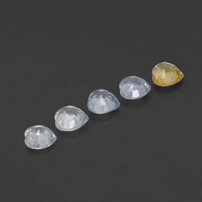 Gemas de zafiro multicolor natural de 1,58 ct, forma de corazón, VS