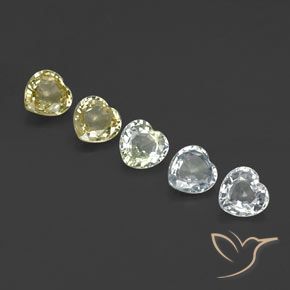 Gemas de Zafiro Multicolor natural de 2.19 ct, Corazón, VVS-VS