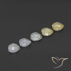 Gemas de Zafiro Multicolor natural de 2.19 ct, Corazón, VVS-VS