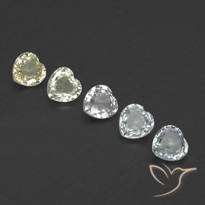 Gemas de Zafiro Multicolor natural de 1.62 ct, Corazón, VVS-VS