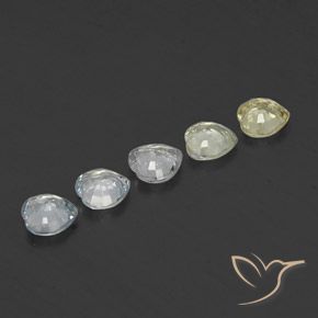 Gemas de Zafiro Multicolor natural de 1.62 ct, Corazón, VVS-VS