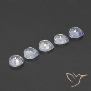 Gemas de Zafiro Blanco azulado natural de 1.75 ct, Forma de corazón, VVS-VS