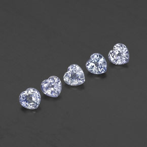 Gemas de zafiro azul natural de  ct, forma de corazón, VVS