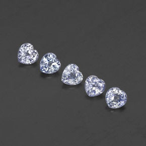 Gemas de zafiro azul natural de  ct, forma de corazón, VVS