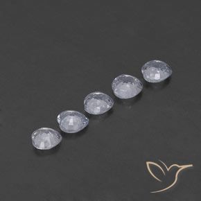 Gemas de Zafiro Blanco azulado natural de 1.74 ct, Corazón, VVS