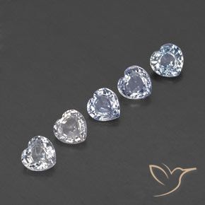 Gemas de Zafiro Multicolor natural de 2.22 ct, Corazón, VVS-VS