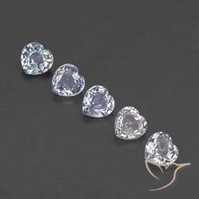 Gemas de Zafiro Multicolor natural de 2.22 ct, Corazón, VVS-VS