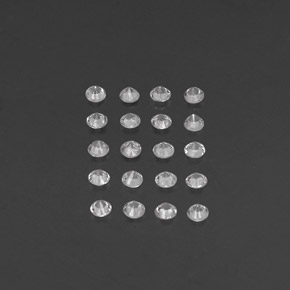 Gemas de zafiro blanco natural de  ct, corte redondo, VVS-VS