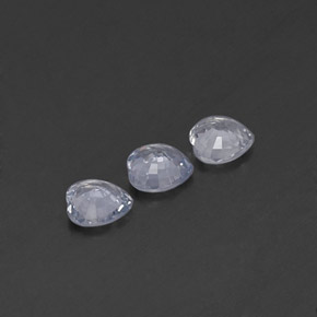 Gemas de zafiro blanco natural de  ct, forma de corazón, VVS-VS