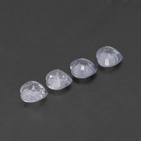 Gemas de zafiro blanco natural de  ct, forma de corazón, VVS-VS