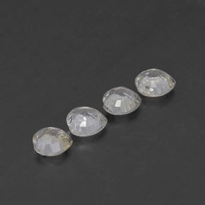Gemas de zafiro blanco natural de 1,58 ct, forma de corazón, VVS-VS