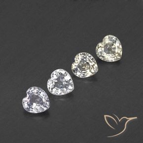 Gemas de Zafiro Multicolor natural de 1.35 ct, Corazón, VVS-VS