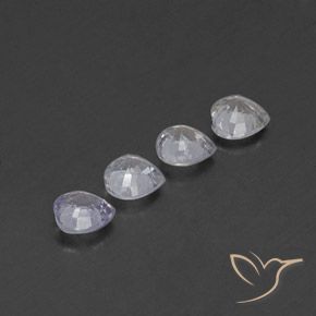 Gemas de Zafiro Multicolor natural de 1.35 ct, Corazón, VVS-VS