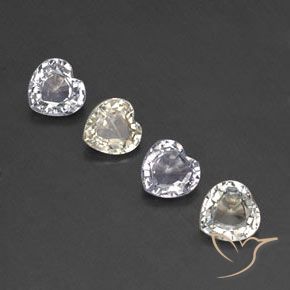 Gemas de Zafiro Multicolor natural de 2.33 ct, Corazón, VVS-VS