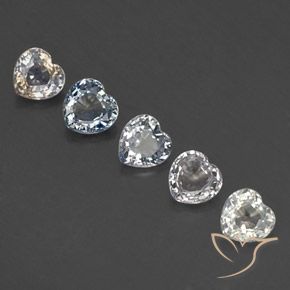 Gemas de Zafiro Multicolor natural de 1.60 ct, Corazón, VVS-VS