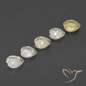 Gemas de Zafiro Amarillo pálido natural de 1.69 ct, Corazón, VVS-VS