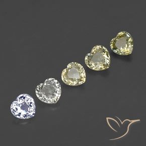 Gemas de Zafiro Multicolor natural de 2.46 ct, Corazón, VVS-VS