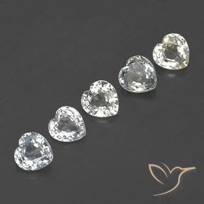 Gemas de Zafiro Multicolor natural de 1.52 ct, Corazón, VVS-VS