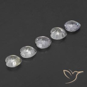 Gemas de Zafiro Blanco azulado natural de 1.69 ct, Corazón, VVS-VS