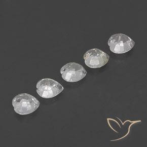 Gemas de Zafiro Blanco cálido natural de 1.59 ct, Forma de corazón, VVS-VS