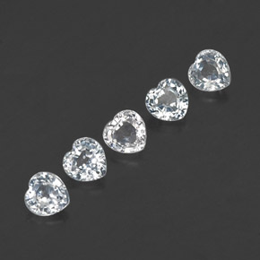 Gemas de zafiro blanco natural de  ct, forma de corazón, VVS-VS