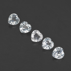 Gemas de zafiro blanco natural de  ct, forma de corazón, VVS-VS