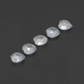 Gemas de zafiro blanco natural de  ct, forma de corazón, VVS-VS