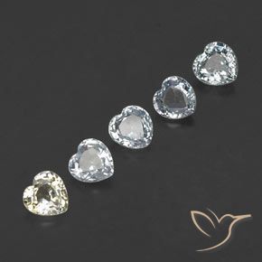 Gemas de zafiro multicolor natural de 1,74 ct, forma de corazón, VVS-VS