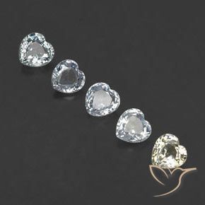 Gemas de zafiro multicolor natural de 1,74 ct, forma de corazón, VVS-VS