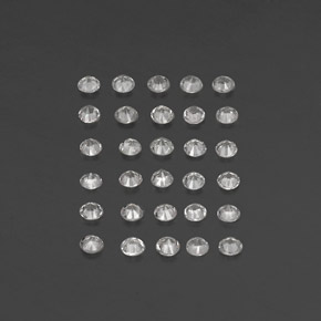 Gemas de zafiro blanco natural de  ct, corte redondo, VVS-VS