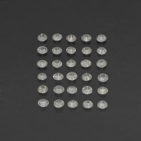 Gemas de zafiro blanco natural de  ct, corte redondo, VVS-VS