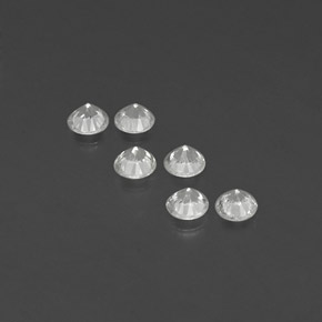 Gemas de zafiro blanco natural de  ct, corte redondo, VVS-VS