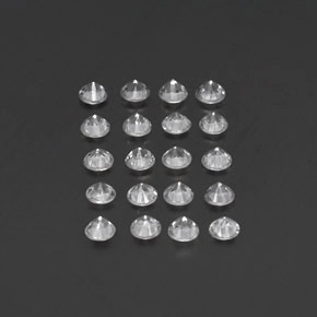 Gemas de zafiro blanco natural de 3,19 ct, corte redondo, VVS-VS