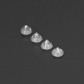 Gemas de zafiro blanco natural de  ct, corte redondo, VVS-VS