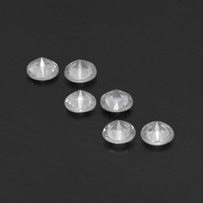 Gemas de zafiro blanco natural de  ct, corte redondo, VVS-VS